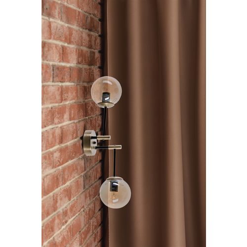 Dolunay 2 Li Eskitme Bal Camlı Aplik Copper Wall Lamp slika 1