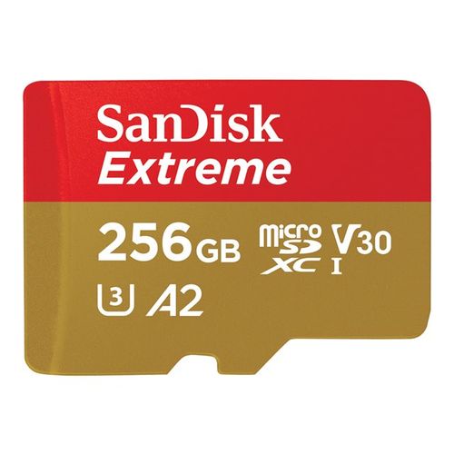 Memorijska kartica SANDISK Extreme microSDXC 256GB + SD Adapter, SDSQXAV-256G-GN6MA slika 1