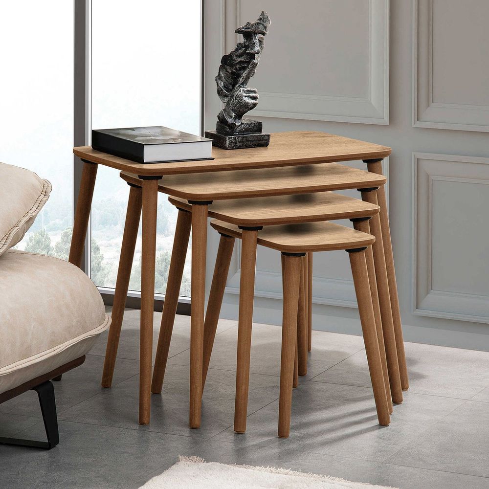 Nesting Table Luci - Set od 4 komada u boji hrasta slika 3