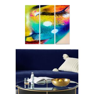 MDF11841796 Multicolor Decorative MDF Painting (3 Pieces)