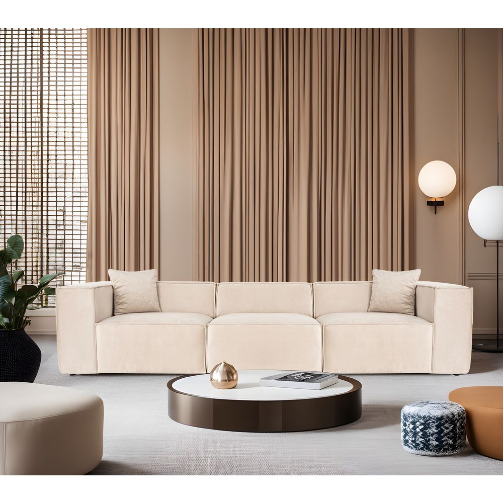 Lora 3 Sjedala - Krem Sofa slika 2