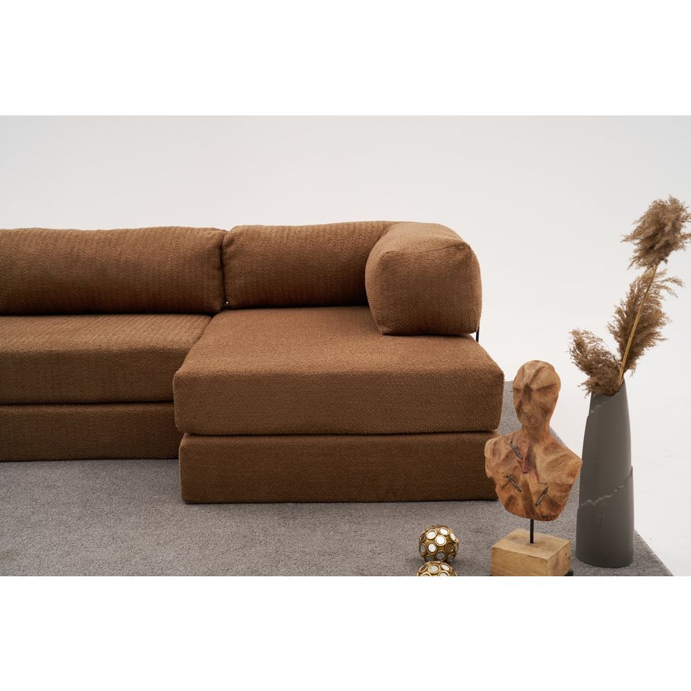 Udobna - Smeđa Ugaona Sofa slika 4