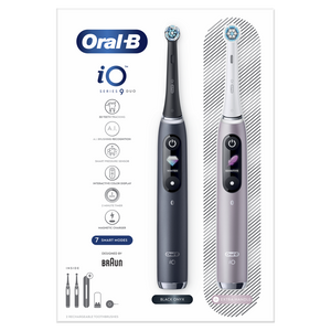 Oral-B iO9 Duo Paket 1+1, Električne četkice, Crna+Roze
