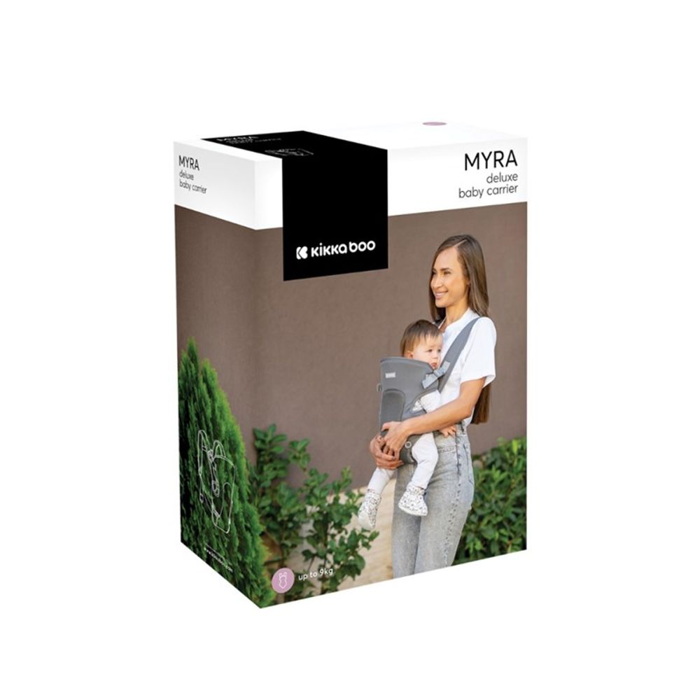 Kikka Boo Kengur nosiljka Myra Mesh, Black slika 2