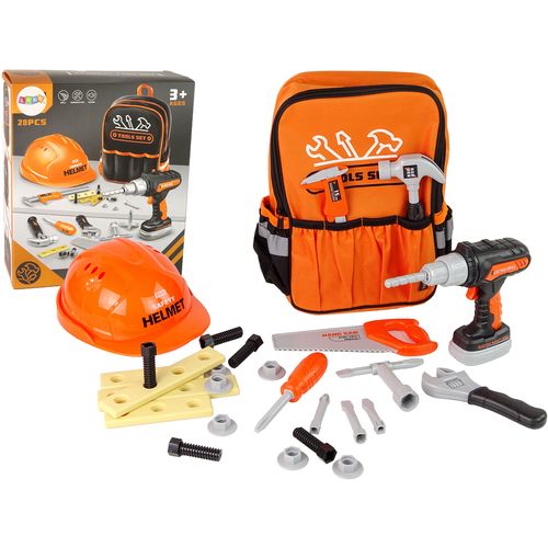 DIY set alata s kacigom u ruksaku narančasti slika 1