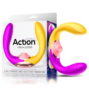 Action Two Lovers Couples Vibe 3 u 1 stimulator