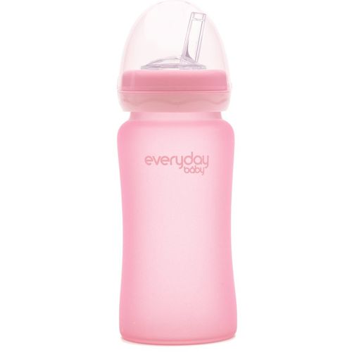 Everyday baby staklena boca sa slamkom, 240ml Healthy+, Roza slika 1