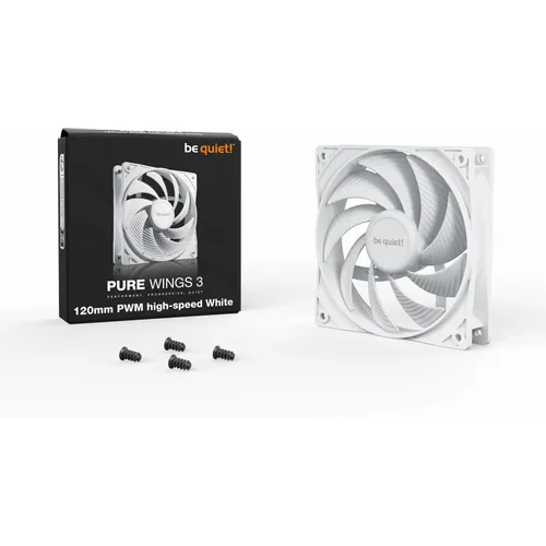 Case Cooler Be quiet Pure Wings 3 120mm PWM high-speed BL111 White slika 3