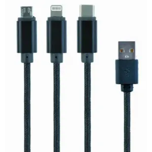 Kabl USB A - Type C/lightning/micro USB CC-USB2-AM31-1M Gembird 1m