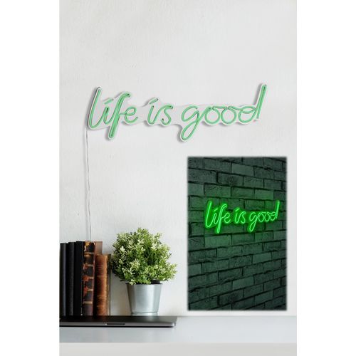 Wallity Ukrasna plastična LED rasvjeta, Life Is Good - Green slika 12