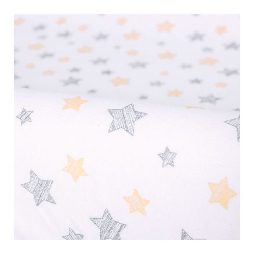 Ceba Baby Navlaka za podlogu za previjanje (50x70-80) 2 kom Light grey Yellow Stars slika 2