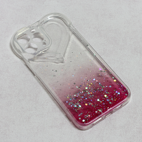 Torbica Heart Glitter za iPhone 13 Pro Max 6.7 pink slika 1
