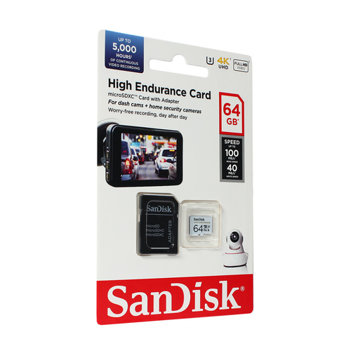 Mem.Kartica SanDisk SDHC micro 64gb 100MB/S40mb/s Class 10 U3/V3 + SD Adap slika 1