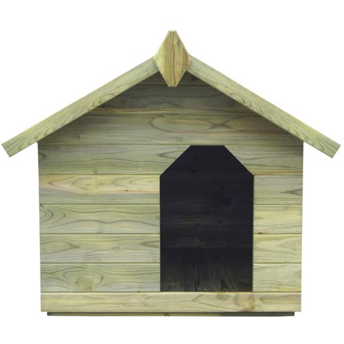 Vrtna kućica za pse od impregnirane borovine s pomičnim krovom slika 10