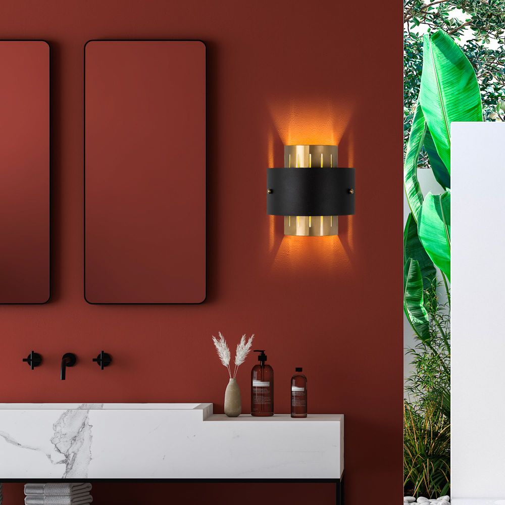 Zidna Lampa Noctra - 15351, boje: Zlatna, Crna slika 2