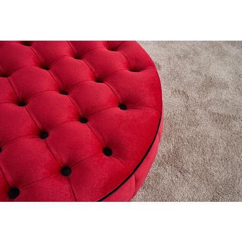 Atelier Del Sofa Tabure, Crvena, Jasmin Puf - Red slika 3