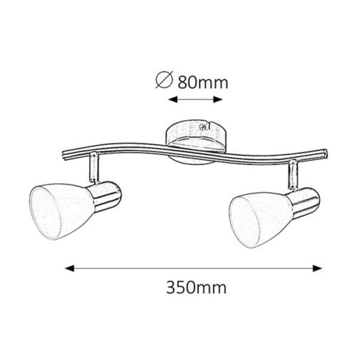 Rabalux Soma spot E14 2x40W opal Spot rasveta 6302 slika 3