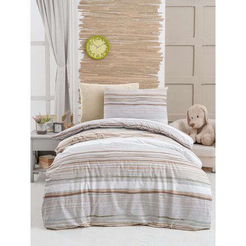 Cream Young Cream
Grey
Brown Ranforce Single Quilt Cover Set slika 1