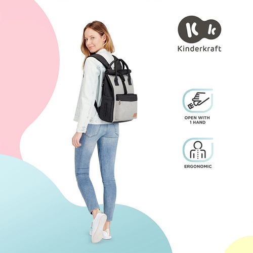 Kinderkraft ruksak za mame MOONPACK, siva slika 20