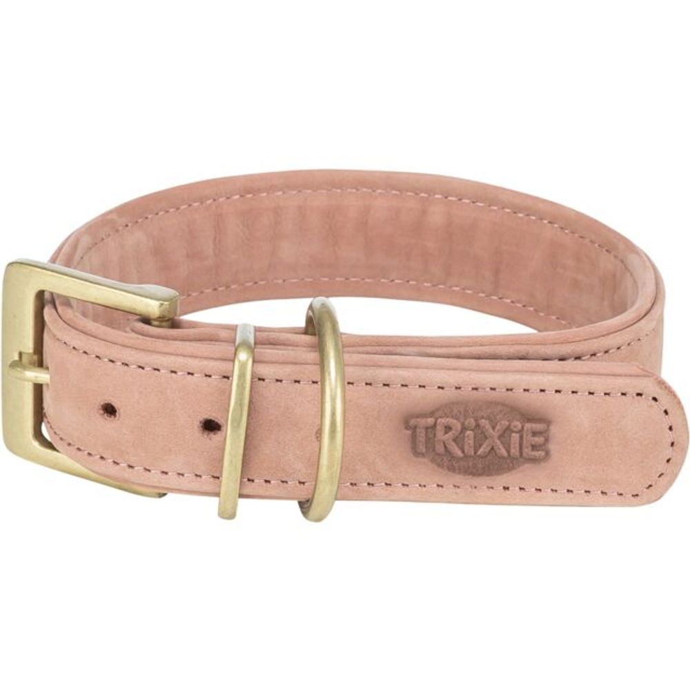 Trixie ogrlica za pse Pure kožna M 36-43 cm/30 mm roza slika 1