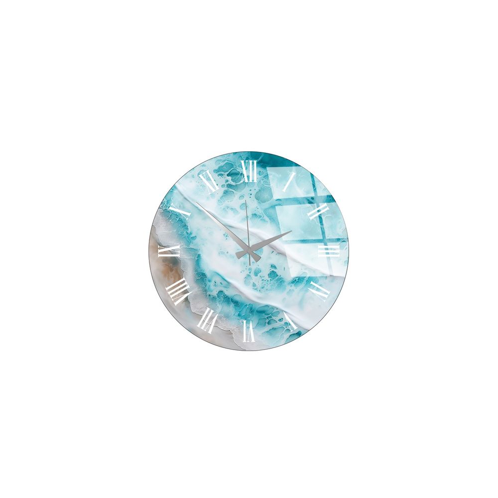 Decorative glass wall clock Huhu340 - 40 x 40, colour: multicolor slika 2