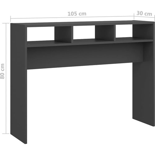 Konzolni stol sivi 105 x 30 x 80 cm od iverice slika 15