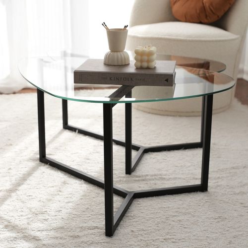 Hanah Home Bellisimo - Black Matte Black Coffee Table Set slika 3
