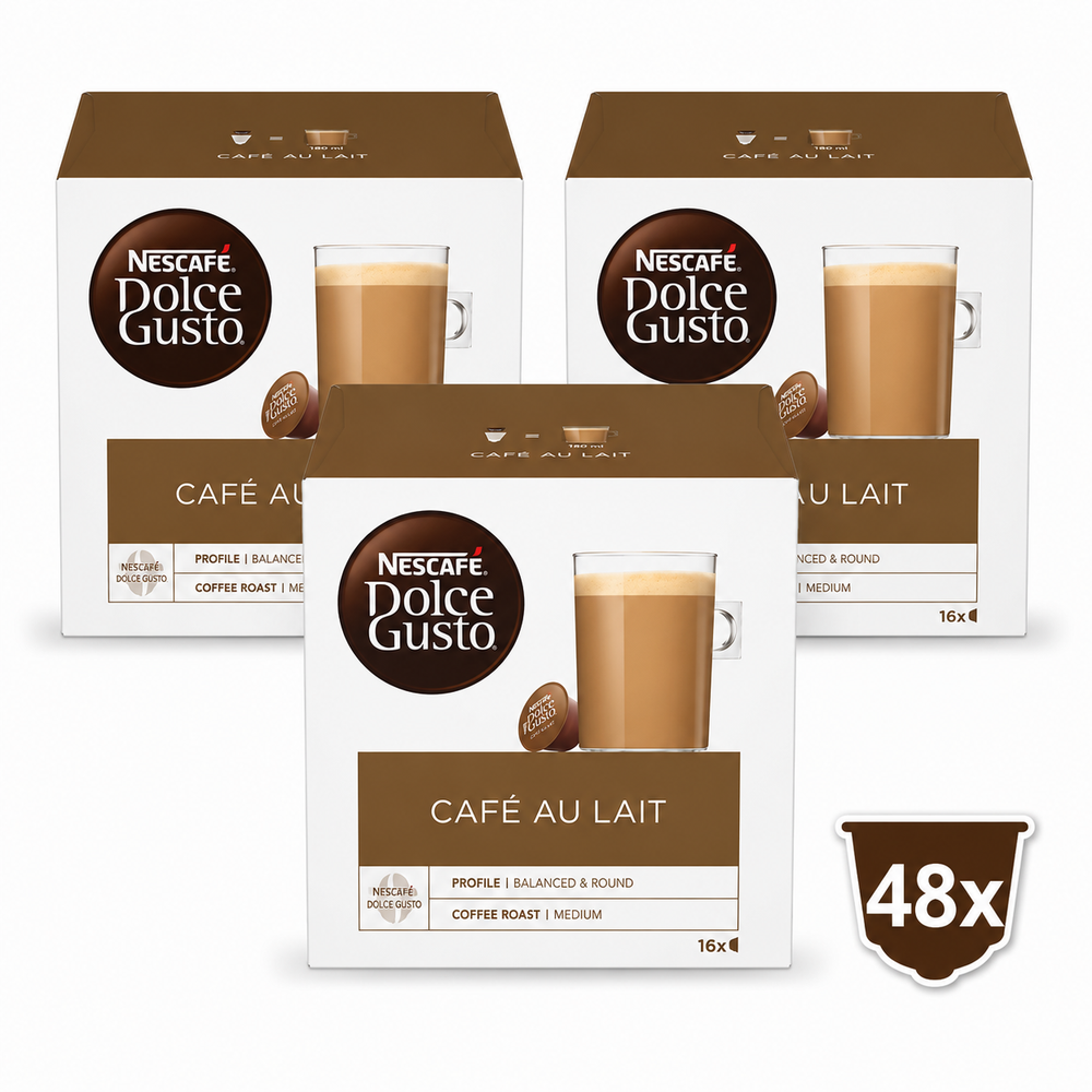 Nescafé Dolce Gusto kapsule Café au Lait 3x160g (48 kapsula) XXL slika 1