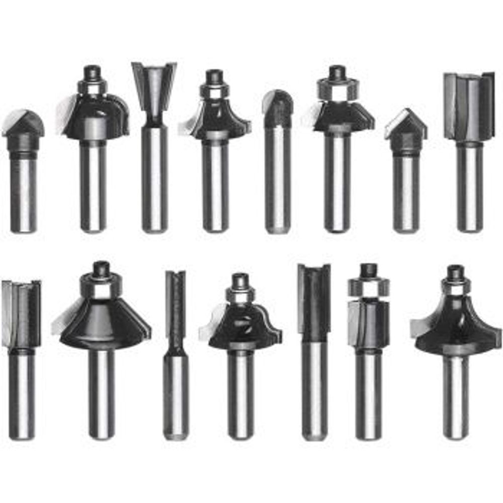 Einhell Pribor za glodalice, set glodala 8 mm, 15 kom. u drvenoj kutiji slika 1