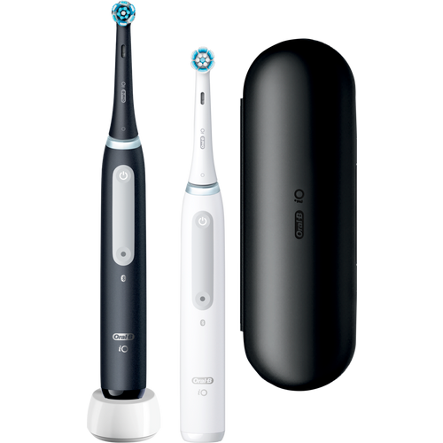 Oral-B iO4 Duo Paket 1+1, Električne četkice za zube, Crna+Bela slika 5