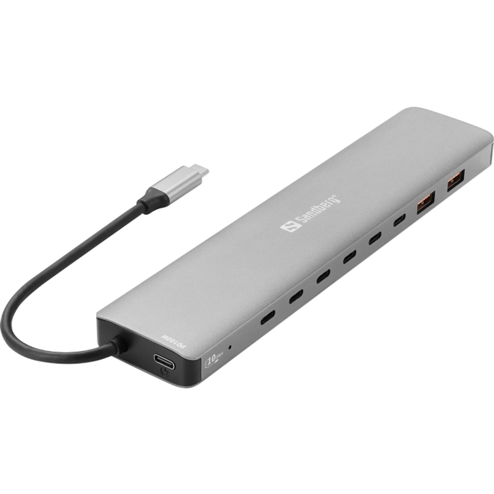Sandberg USB-C to 8xUSB-C+2xUSB-A 100W priključna postaja slika 2