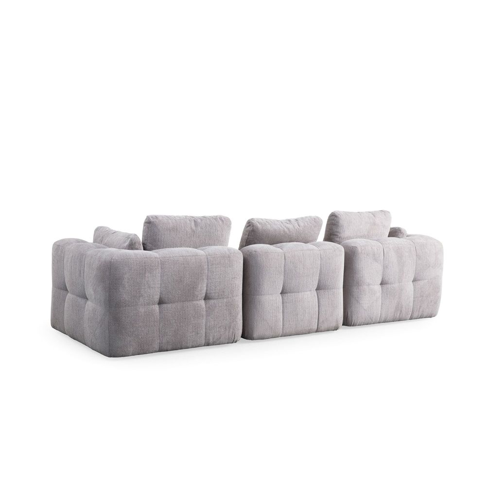 Amaris 3-Sjedalna Sofa - Svijetlo Siva slika 8