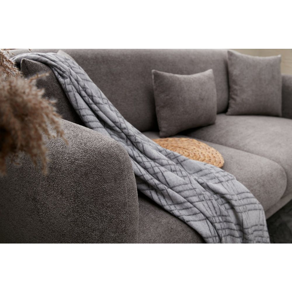 Simena Lijevi - Sivi Zlati Kutni Sofa-Krevet slika 6