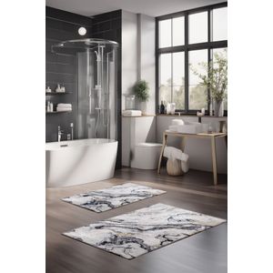 Set prostirki za kupatilo (2 komada) CT-5021, boje: više boja