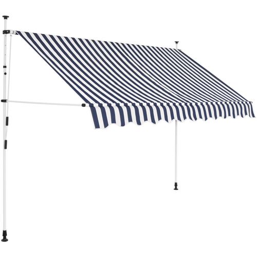 Tenda na ručno uvlačenje 250 cm plavo-bijela prugasta slika 23