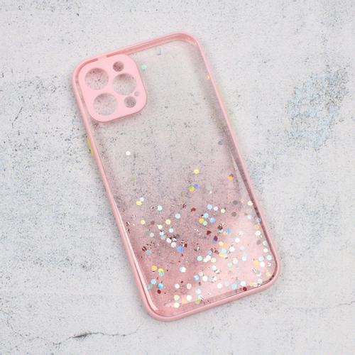 Maska Frame Glitter za iPhone 12 Pro 6.1 roze slika 1