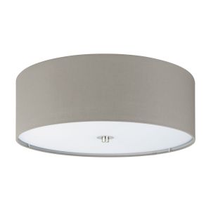 Eglo Pasteri Stropna Lampa - E27, Nikl-Mat/Sivo Smeđa