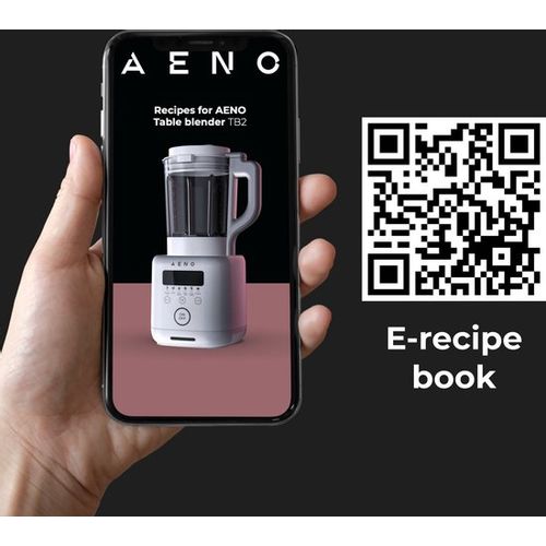 AENO stoni blender-supemaker TB2: 800W, 35000 o/min, režim ključanja, šolja od visokog borosilikatnog stakla, 1,75L, 6 automatskih programa, unapred podešeno vreme, LED displej slika 4