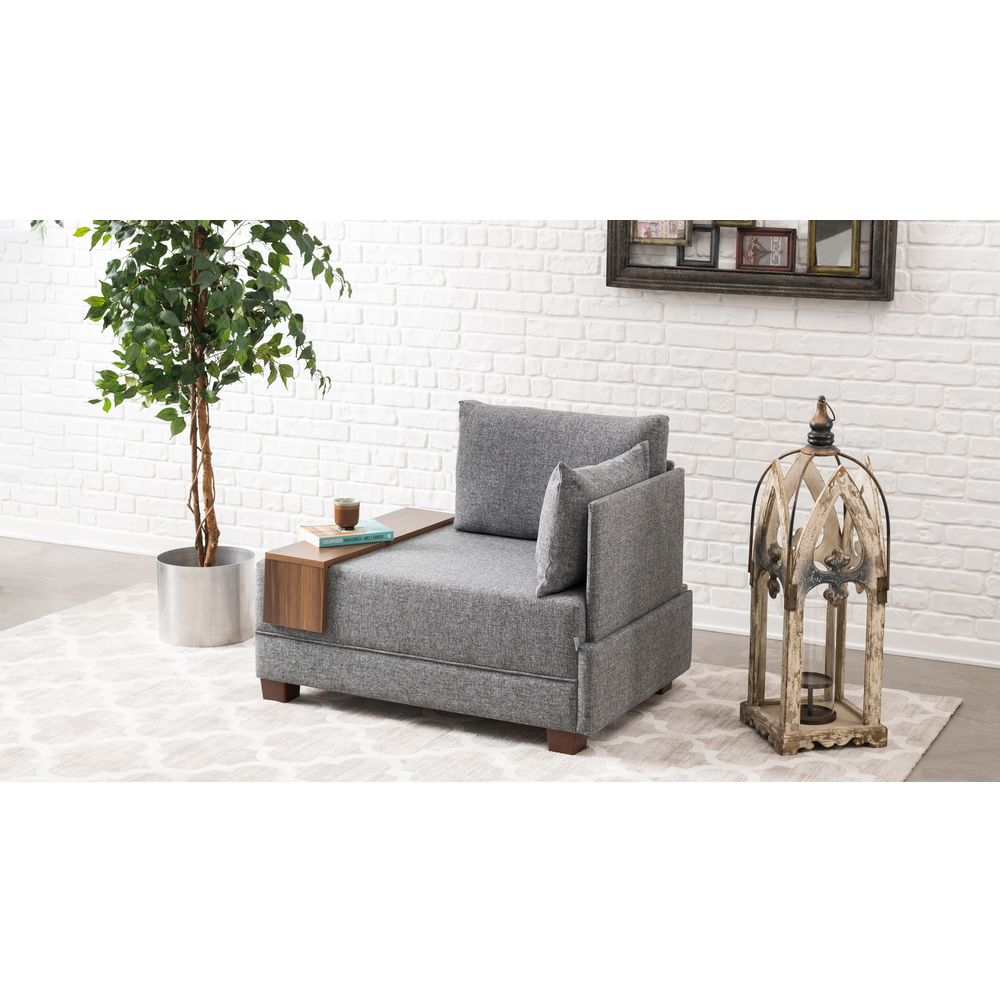Fotelja Fly Armchair Right - Siva, Jednosjed slika 4