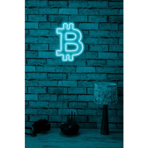 Wallity Ukrasna plastična LED rasvjeta, Bitcoin - Blue slika 2