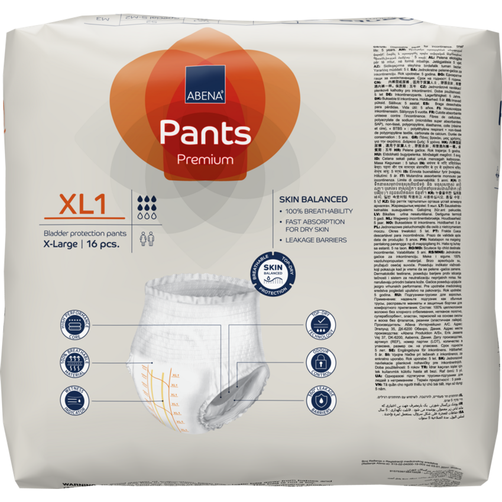 Abena Pants Premium pelene-gaćice za inkontinenciju XL1  16kom  130-170 cm slika 2