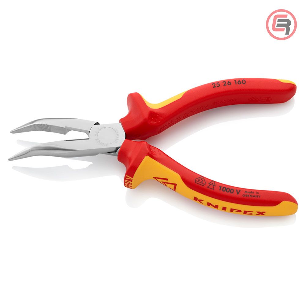 Knipex Kliješta Poluokrugla Špicasta Kriva 160mm 1000V – 25 26 160 slika 2