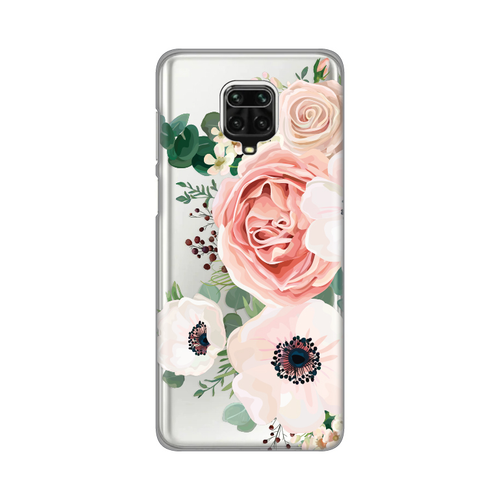 Torbica Silikonska Print Skin za Xiaomi Redmi Note 9 Pro/Note 9 Pro Max/Note 9S Luxury Pink Flowers slika 1