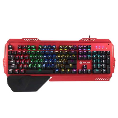 MEETION MK20 MEHANIČKA METALNA RGB Tastatura, CRVENA slika 1