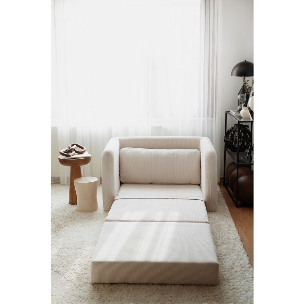 Sofa na razvlačenje za jednu osobu Nest u bijeloj boji slika 7