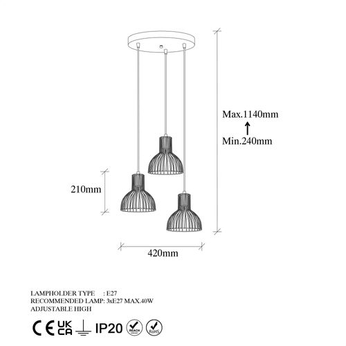 Opviq Luster, 942FLG1634 slika 6