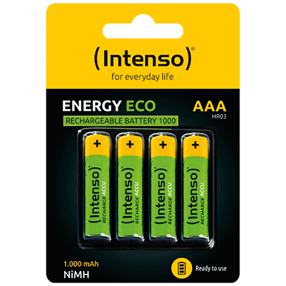 (Intenso) Baterija punjiva AAA / HR03, 1000 mAh, blister 4 kom - AAA / HR03/1000 slika 1