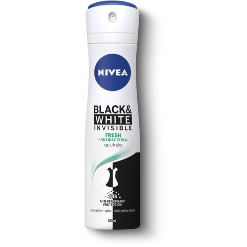 NIVEA Black&White Invisible Fresh Sprej Za Žene 150 ml slika 1