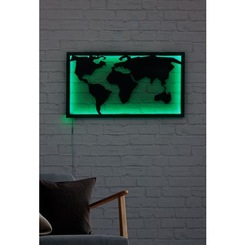 Wallity Ukrasna LED rasvjeta, World Map 2 - Green slika 4