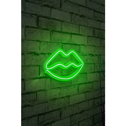 Wallity Ukrasna plastična LED rasvjeta, Lips - Green slika 9